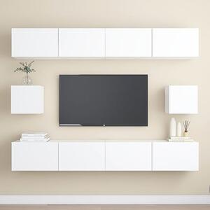 Feleti Wall Hung Wooden Entertainment Unit In White