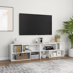 Carolus High Gloss TV Stand With Shelves In White