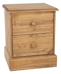 Calixto Wooden Bedside Cabinet With 2 Drawers In Oak