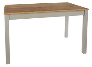 Consett Linea Small Rectangular Wooden Dining Table In Grey