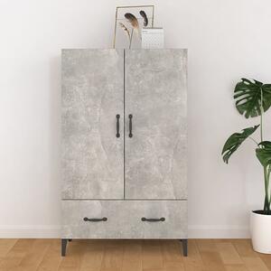 Narvel Wooden Highboard With 2 Door 1 Drawer In Concrete Effect