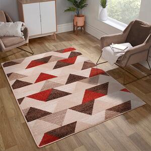 Spirit 80x150cm Triangle Design Rug In Ochre And Terra