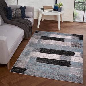 Spirit 80x150cm Mosaic Design Rug In Grey And Teal