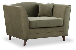 Pippa Velvet Armchair | Plush Upholstered Fabric Arm Chair | Roseland