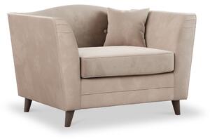 Pippa Velvet Armchair | Plush Upholstered Fabric Arm Chair | Roseland