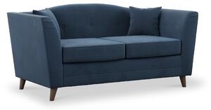Pippa Velvet 2 Seater Sofa, Modern Upholstered Fabric Couch | Roseland