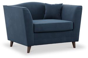 Pippa Velvet Armchair | Plush Upholstered Fabric Arm Chair | Roseland
