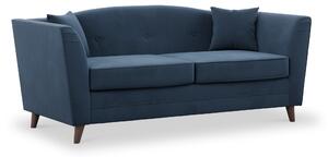 Pippa Velvet 3 Seater Sofa, Modern Upholstered Fabric Couch | Roseland