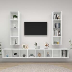 Hiyan Wall Hung High Gloss Entertainment Unit In White