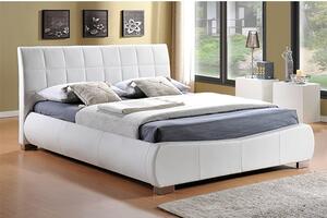 Dorado Faux Leather Double Bed In White