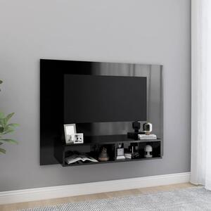 Caron High Gloss Wall Entertainment Unit In Black