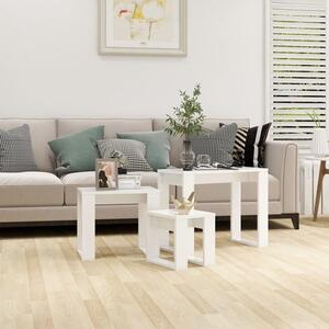 Tayvon Wooden Nest Of 3 Tables In White