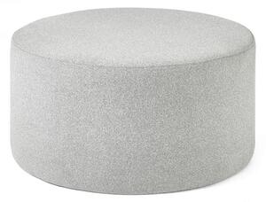 Saeran Linen Fabric Footstool In Grey