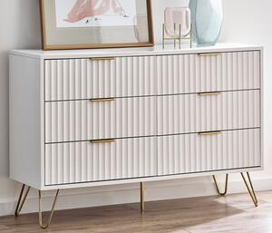 Marius Wooden Chest Of 6 Drawers In Matt White