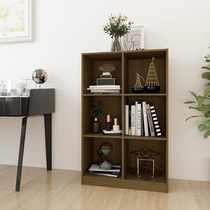 Taban Pinewood Bookcase With 6 Shelves In Honey Brown