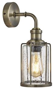 Pips Glass Wall Light In Antique Brass