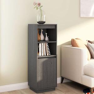 Bowie Pine Wood Storage Cabinet With 1 Door In Grey