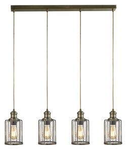 Pips 4 Lights Bar Pendant Light In Antique Brass