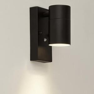 Rochester Outdoor Wall Light With Down Sensor In Matt Black