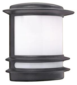 Stroud Outdoor White Polycarbonate Wall Light With Black Frame