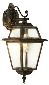 New Orleans Outdoor Glass Down Wall Light With Black Gold Frame