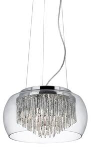 Curva 4 Lights Glass Ceiling Pendant Light In Chrome