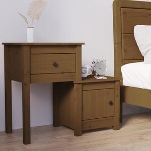 Tadria Pinewood Bedside Cabinet With 1 Door 1 Drawer In Brown