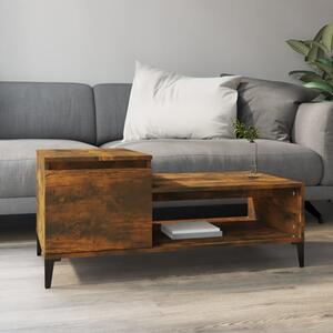 Hawitt Wooden Coffee Table With 1 Door In Smoked Oak