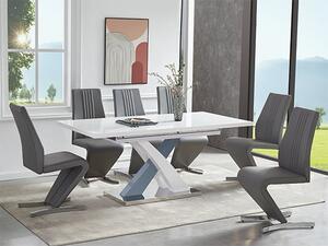 Axara Large Extending Grey Dining Table 6 Gia Grey Chairs