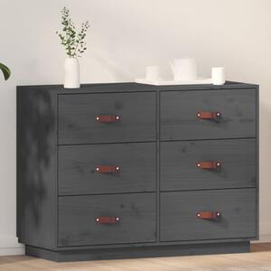 Cheta Pinewood Chest Of 6 Drawers In Grey