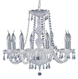 Hale 8 Lights Clear Crystal Chandelier Light In Chrome