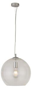 Balls Large Clear Glass Ceiling Pendant Light In Chrome