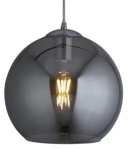 Balls Small Smoked Glass Ceiling Pendant Light In Chrome