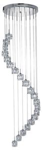 Ice Cube LED 20 Lights Pendant Light In Chrome