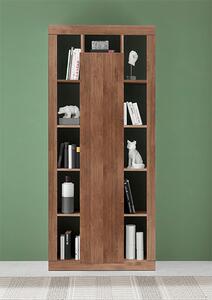 Raya Wooden Bookcase With 1 Door In Mercury