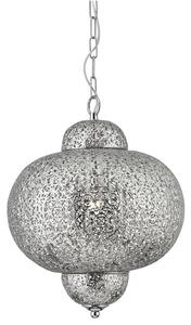 Fretwork 1 Light Ceiling Pendant Light In Laser Cut Nickel