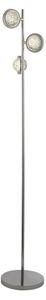 Quartz 3 Lights Bubble Glass Floor Lamp In Chrome