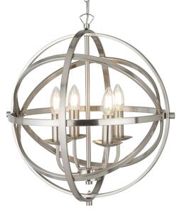 Orbit 4 Lights Ceiling Pendant Light In Satin Silver