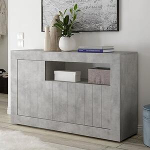 Nitro Wooden Sideboard With 3 Doors In Concrete Effect