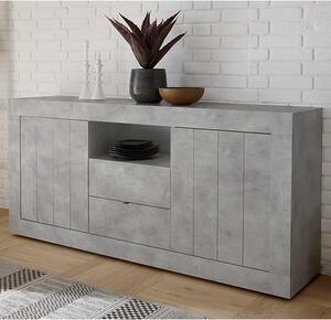 Nitro Wooden Sideboard With 2 Doors 2 Drawers In Concrete Effect