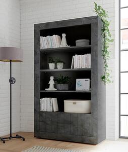 Nitro Wooden Bookcase With 2 Doors 3 Shelves In Oxide