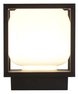 Athens LED Outdoor Light With Opal Shade In Black