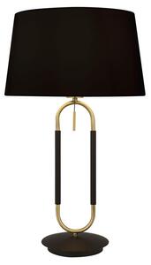 Jazz Velvet Shade Table Lamp With Black And Satin Brass Base