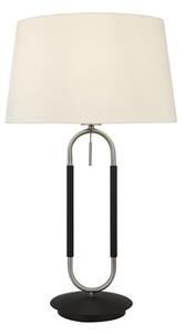 Jazz Velvet Shade Table Lamp With White And Satin Silver Base