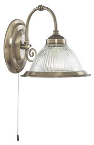 American 1 Light Wall Light In Antique Brass