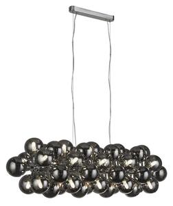 Berry 25 Lights Smoked Glass Ceiling Pendant Light In Chrome