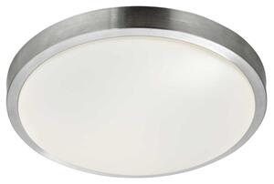 Zurich LED Acrylic Shade Bathroom Flush Light In Aluminium