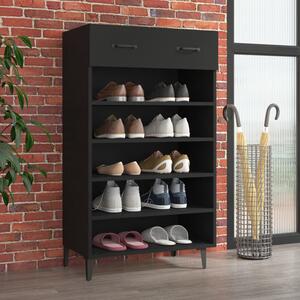 Decatur Wooden Shoe Storage Rack In Black