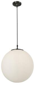 Atom Large Opal Glass Ceiling Pendant Light In Black