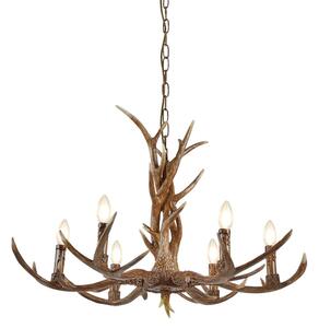 Stag 6 Lights Ceiling Pendant Light In Natural